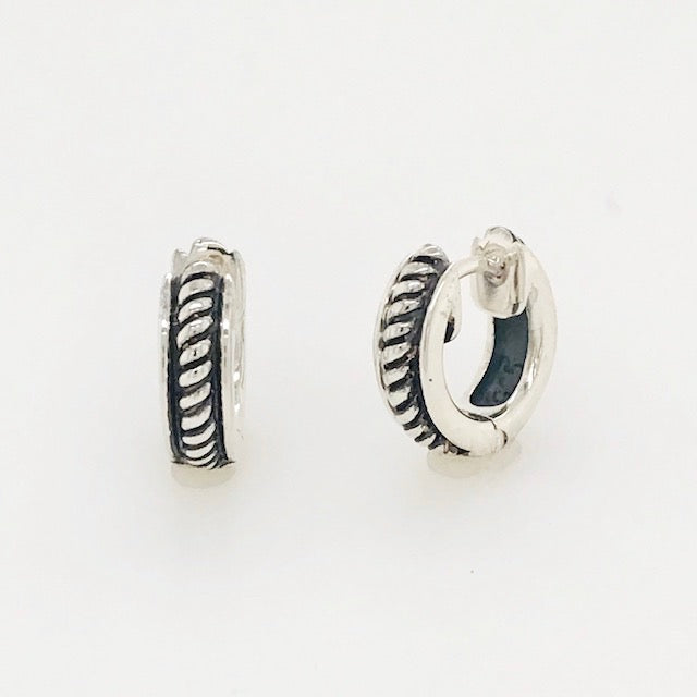 Small Twist Wire Hoop Earrings