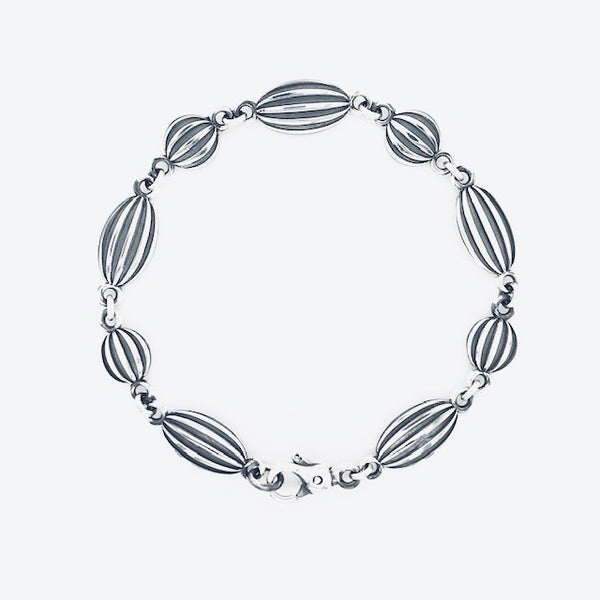Oxidized Oval Link Bracelet