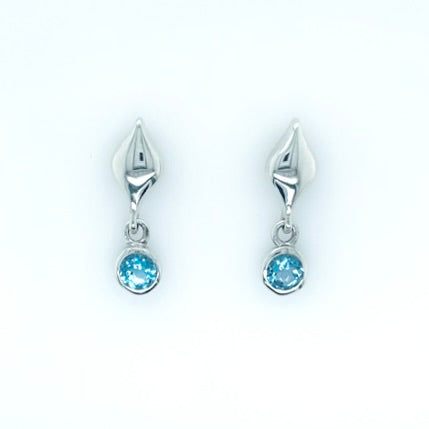 Teardrop and Gemstone Earring