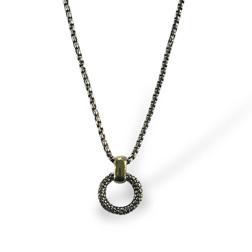 Stingray texture pendant with 18K Gold