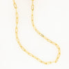 Thin Paperclip Necklace in Vermeil