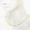 Thin Paperclip Necklace in Vermeil