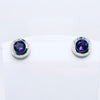 Round Gemstone Stud Earring