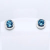 Round Gemstone Stud Earring