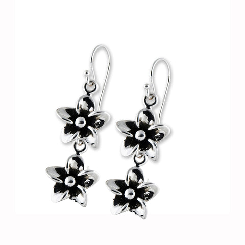 Double Drop Plumeria Earring