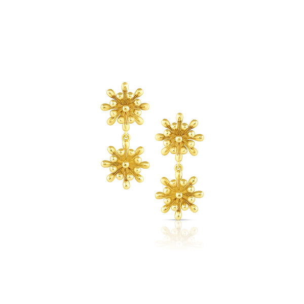 Satellite Fireworks Earrings in 14K Gold