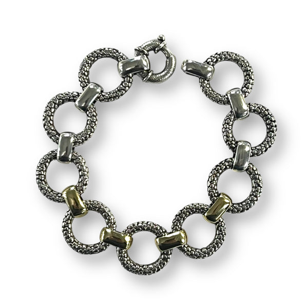 Stingray texture bracelet with 18k gold