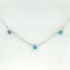 Three Gemstone Necklace with Chain