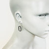 Small Open Rectangle Earrings