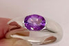 Suspension Ring with Amethyst