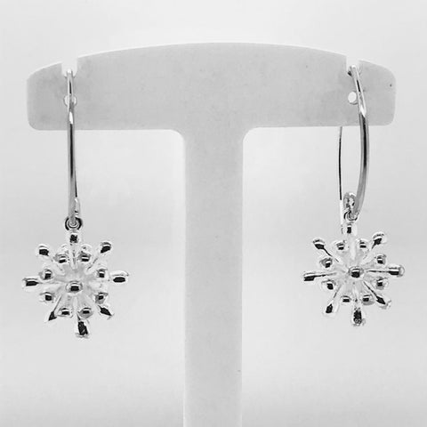 Satellite Fireworks on Long Wire Earrings