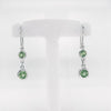 Double Gemstone Drop Earrings