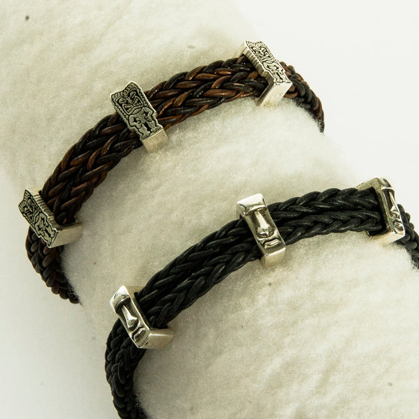 Leather Tiki Bracelet
