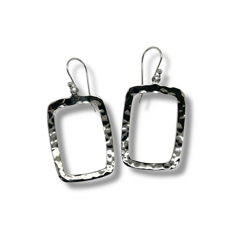 Large Open Rectangle Earrings