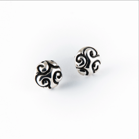 Small Swirl Stud Earrings