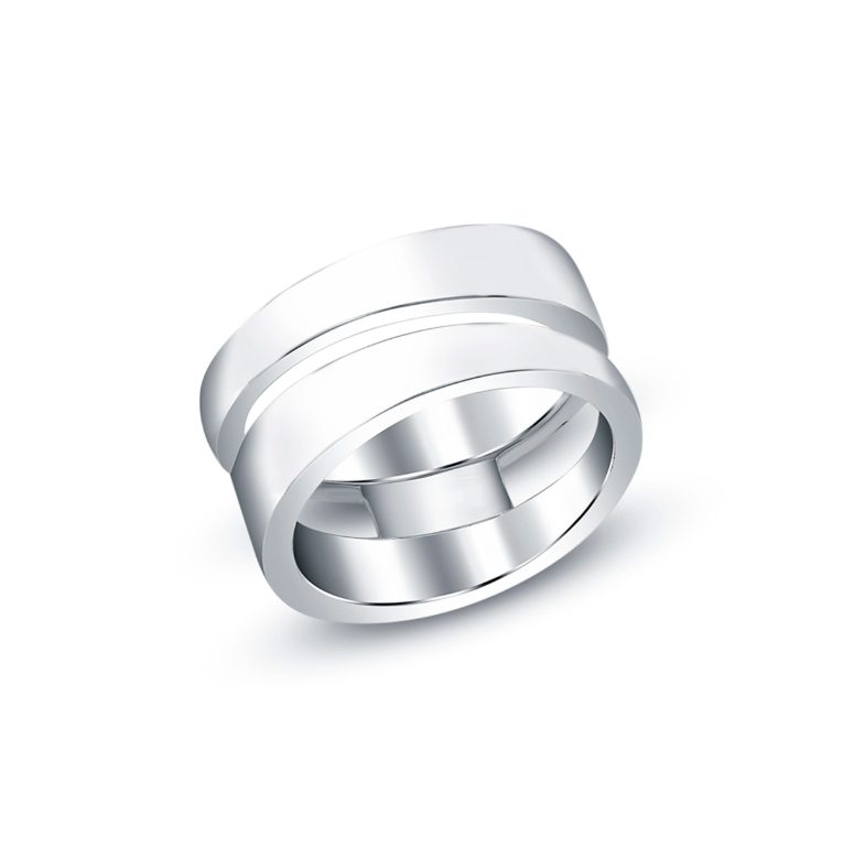 Wide Split Band Ring
