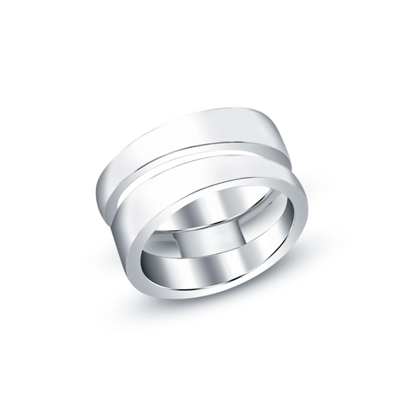 Wide Split Band Ring