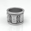 Wide Moai Tiki Band Ring