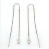 Gold and Marquise Diamond Threader Earrings