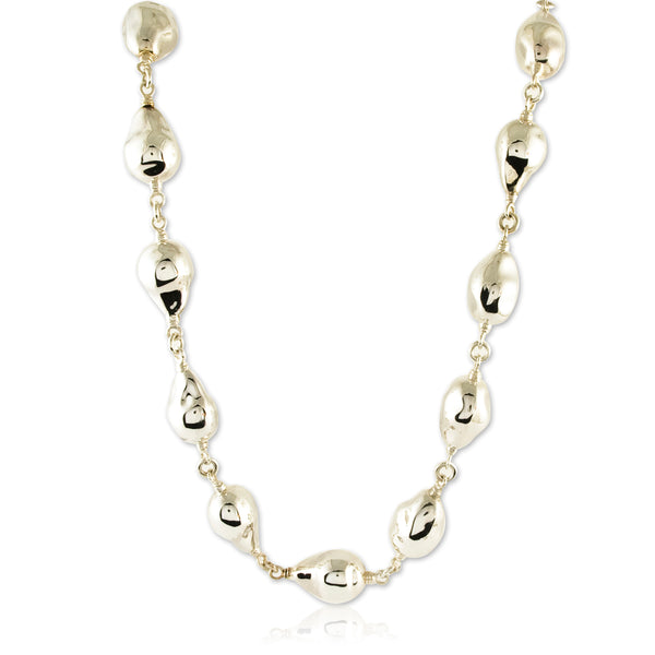 Linked Baroque Pearls in Sterling Silver