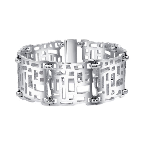 Wide Ventana Link Bracelet