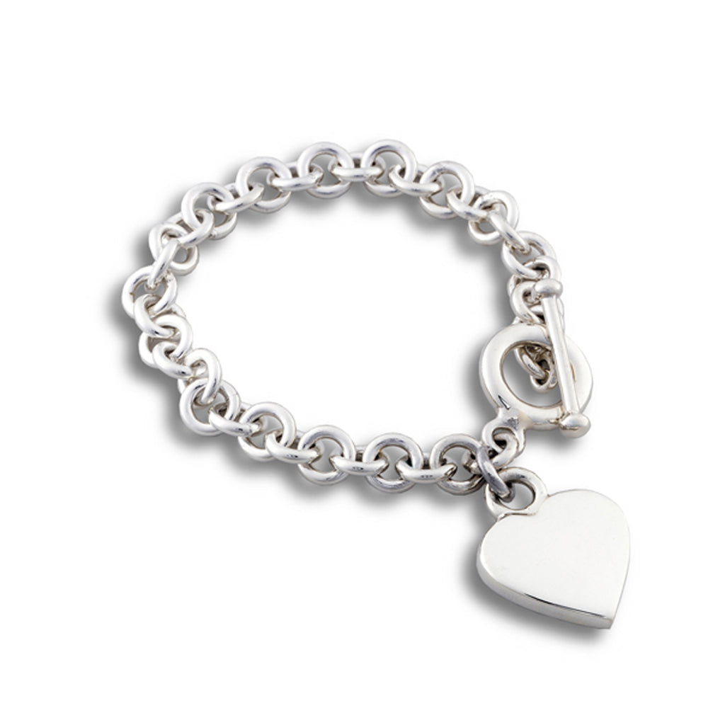 Heart Tag Toggle Bracelet