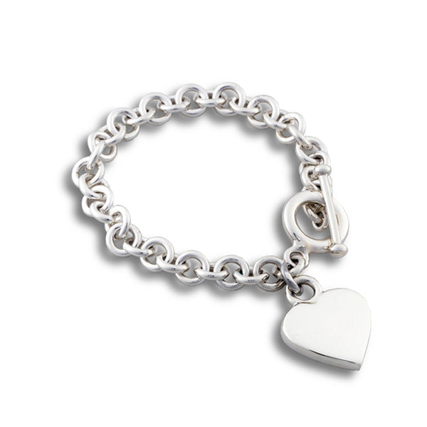 Heart Tag Toggle Bracelet