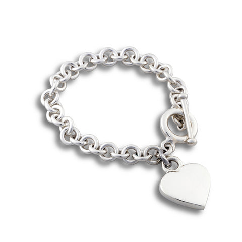 Heart Tag Toggle Bracelet