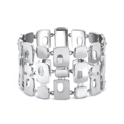 Wide Triple Link PS Bracelet