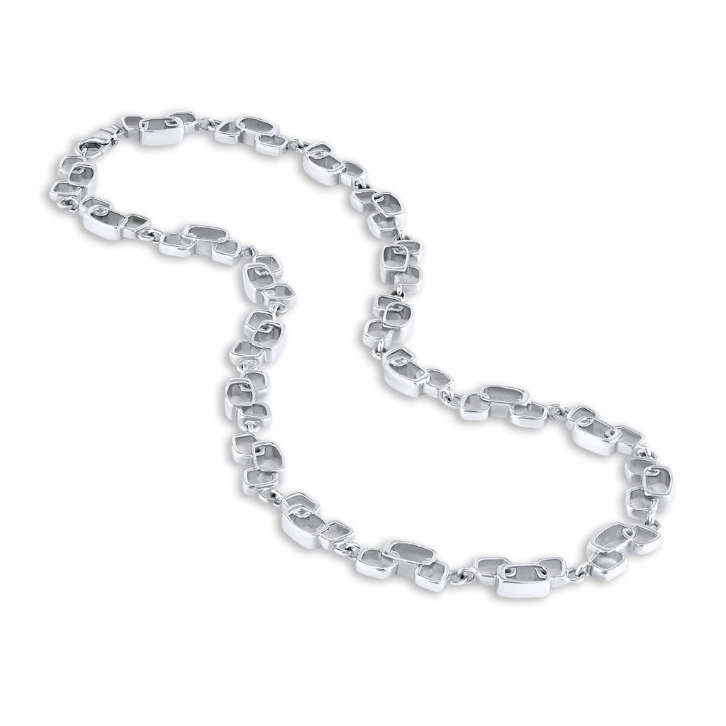 Open Freeform Rectangular Link Necklace