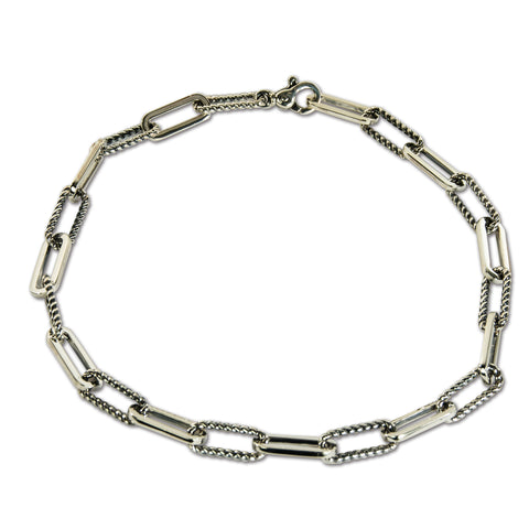 Paperclip & Twist Link Necklace