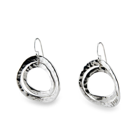 Textured Concentric Circle Earrings