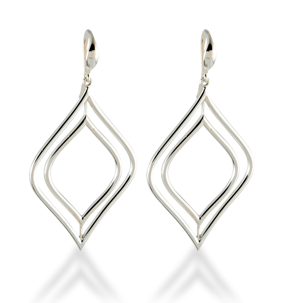 Double Marquis Drop Wire Earring