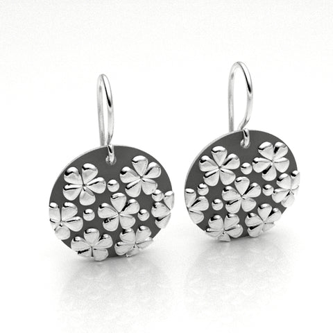 Small Flower Disc Earrings