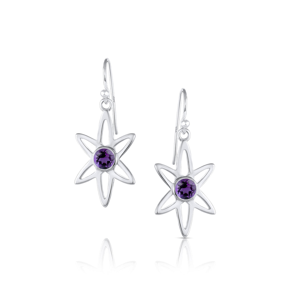 Galaxy Drop Earring with Gemstone