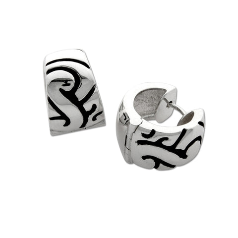 Swirl Snap Hoop Earring
