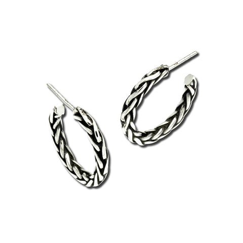 Small Woven Hoop Earring