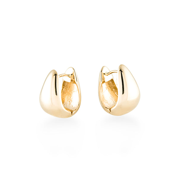 Pear Shaped Snap Earring in Gold