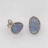 Opal and Diamond Gold Earrings