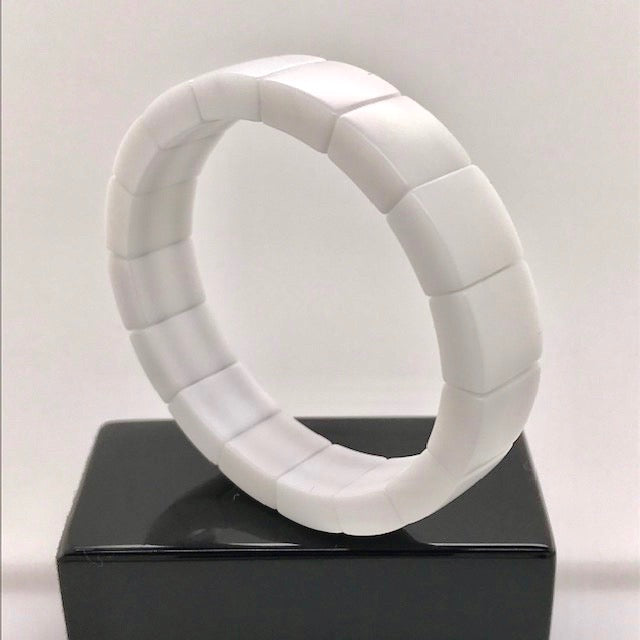 White Ceramic Link Bracelet