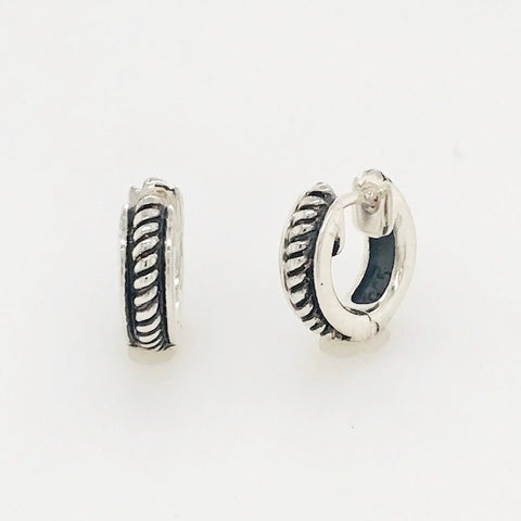 Small Twist Wire Hoop Earrings