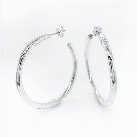 Large Tube Hoop Earrings