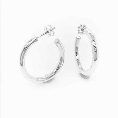 Small Tube Hoop Earrings