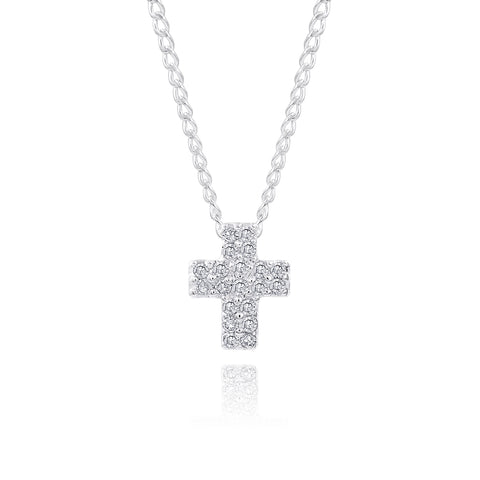 Tiny Cross with PAVE Diamonds