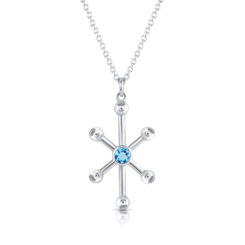 Satellite Pendant with Gemstone