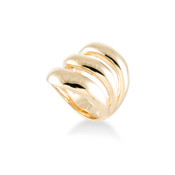 3 Wave Gold Ring